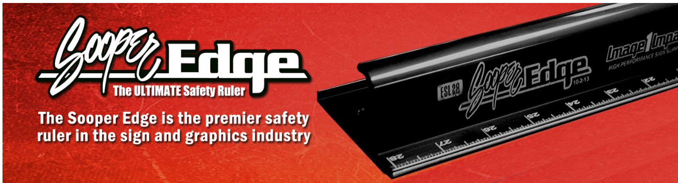 40" SOOPER EDGE Safety Ruler Trim w/ grip