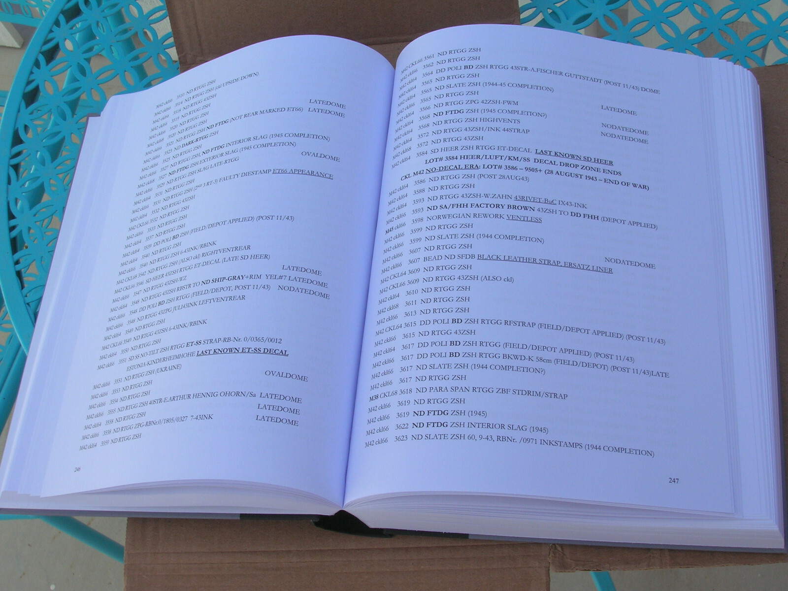 GERMAN HELMET LOT NUMBERS 1935-1945 REVISION - 11 HARD BACK BOOK