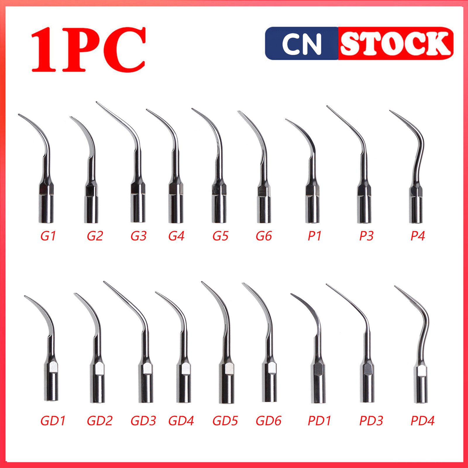 Dental Ultrasonic Piezo Scaler Perio Tip fit for EMS Woodpecker DTE SATELEC