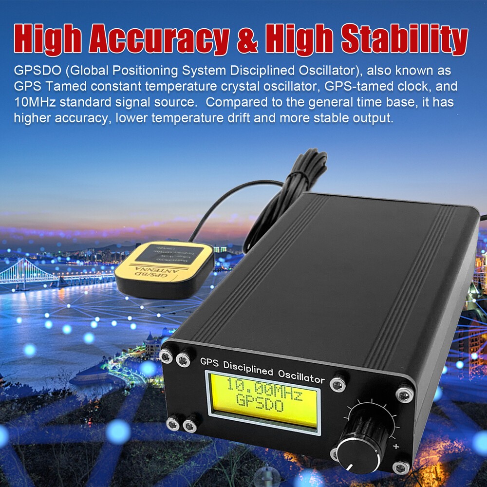 GPSDO 10MHz Signal Source Positioning Square Wave GPS Disciplined Oscillator