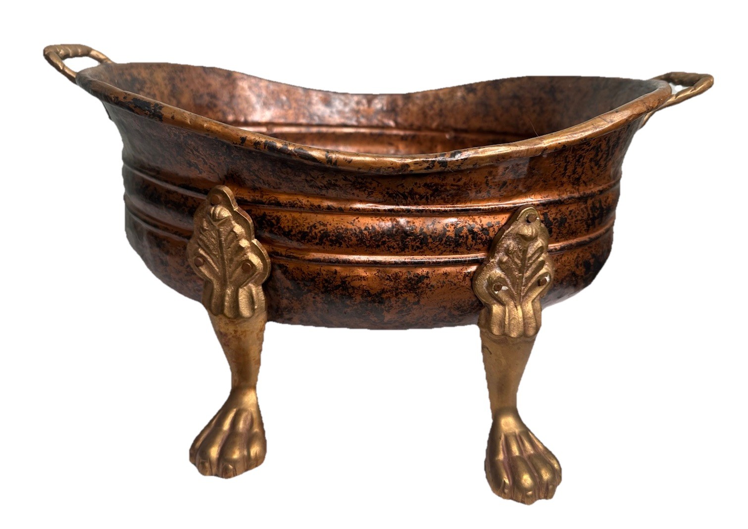 Brass Footed Bowl 16x8" France