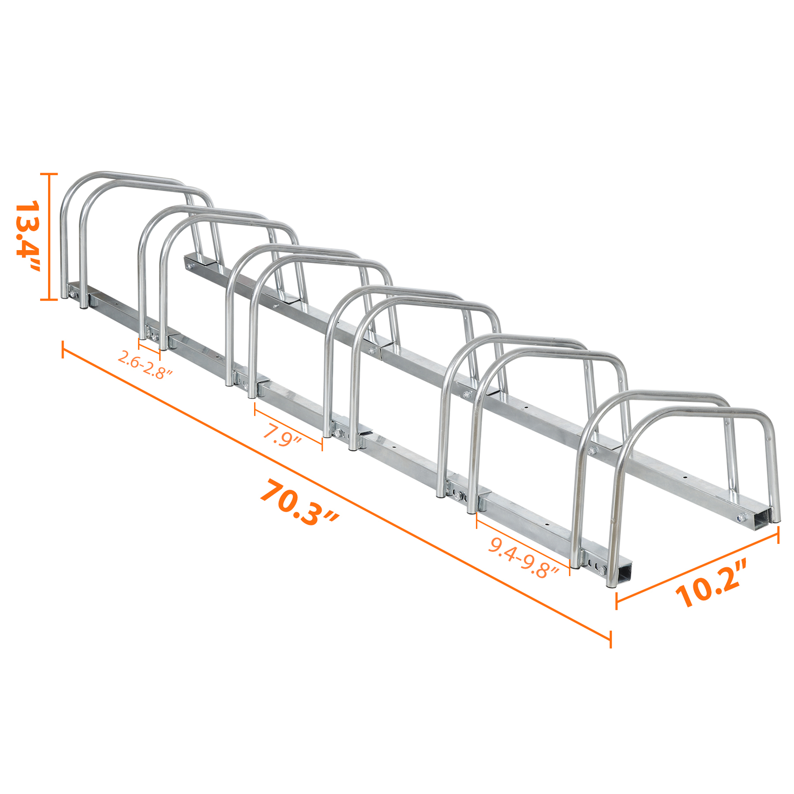 Bike Storage Rack 1-6 Bicycle Floor Parking Stand for Home Garage Indoor Outdoor