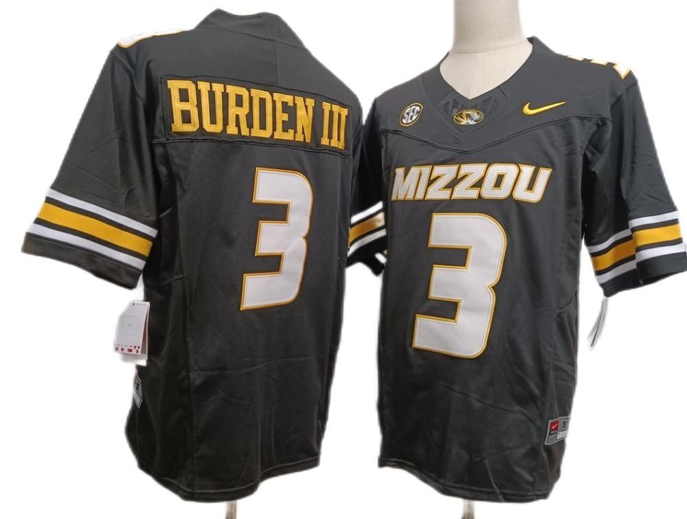 Luther Burden Tigers Men Jersey - All Stitched Black