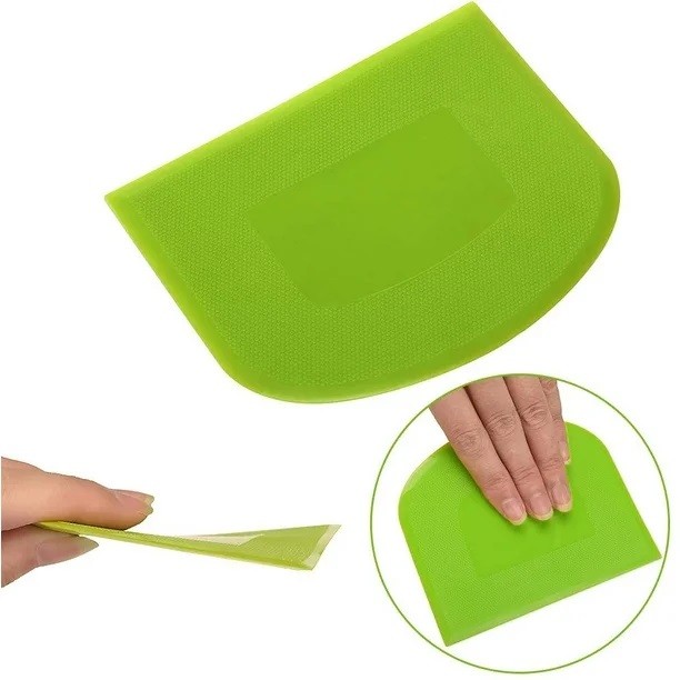 Dough Cutter Dual Sided Flexible Plastic Bowl Scraper for Bread Pizza Pastry