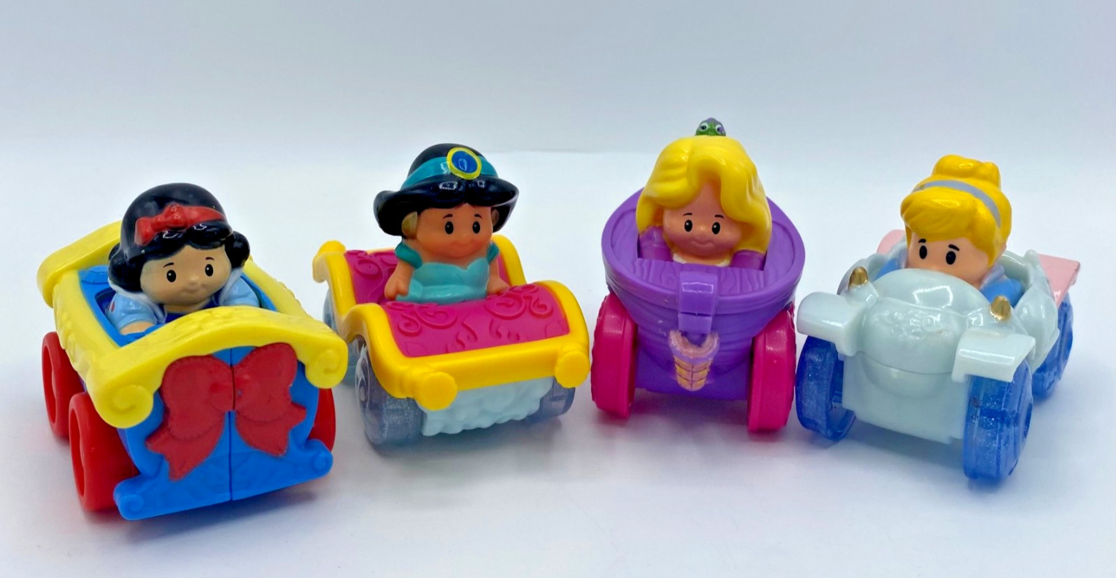 Fisher-Price Little People Princess Wheelies Lot of 4 Disney Cars 2013
