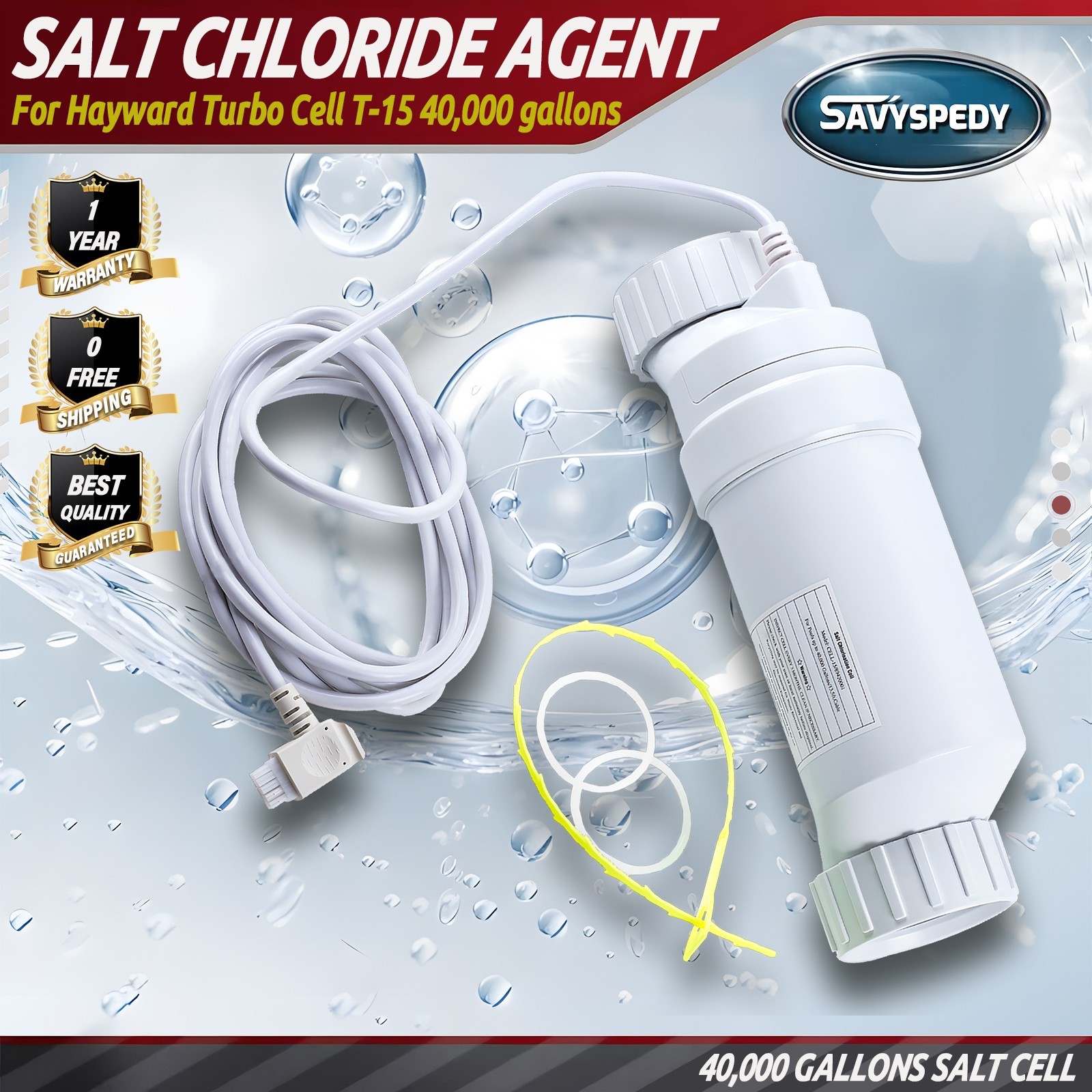 Salt Water Pool chlorinator System 40000 Gallon For Hayward Turbo Cell T-15