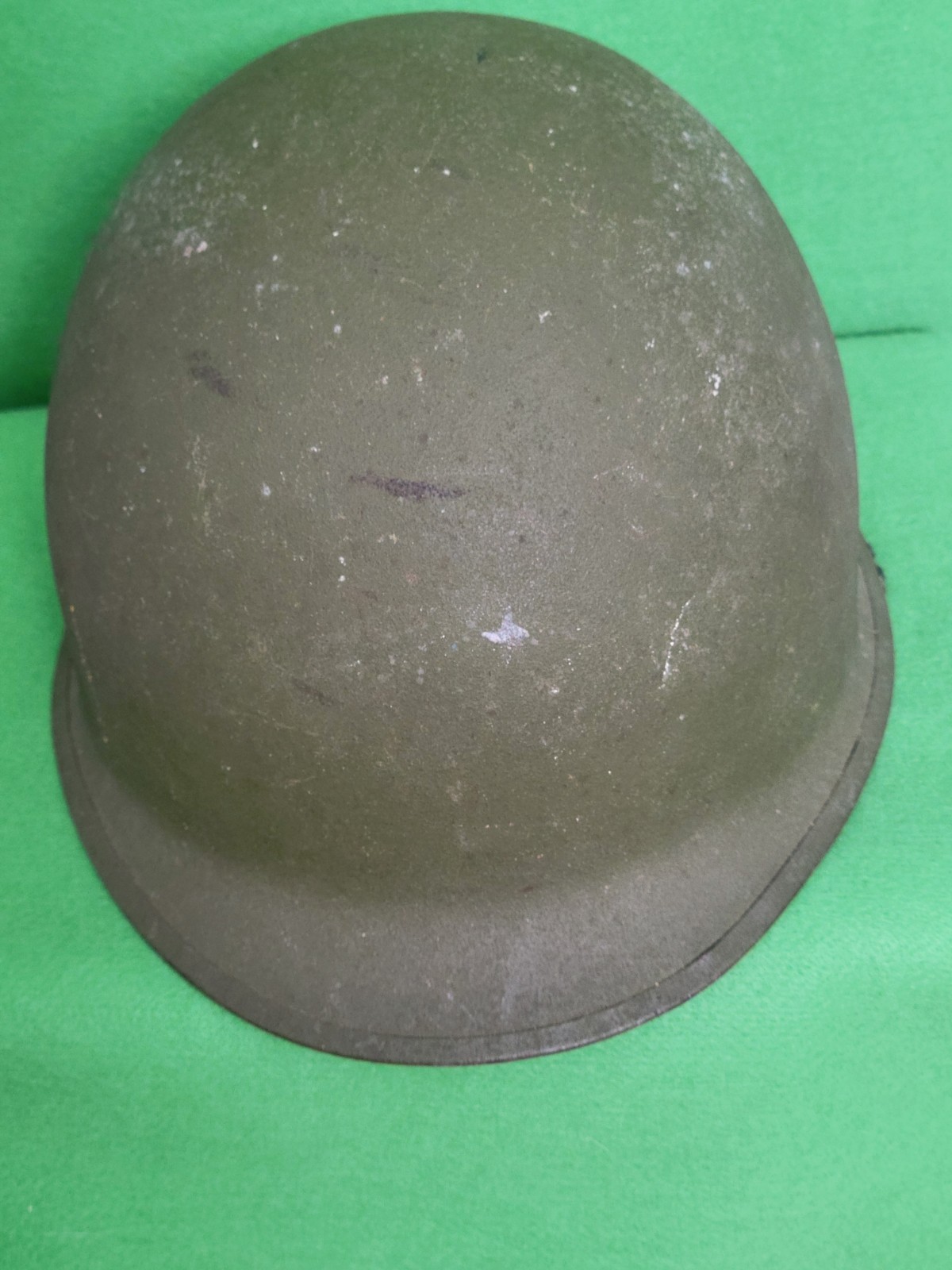 Genuine 1969-1971 Vietnam War Steel Pot with Chin Strap. Steel Pot Only-No Liner