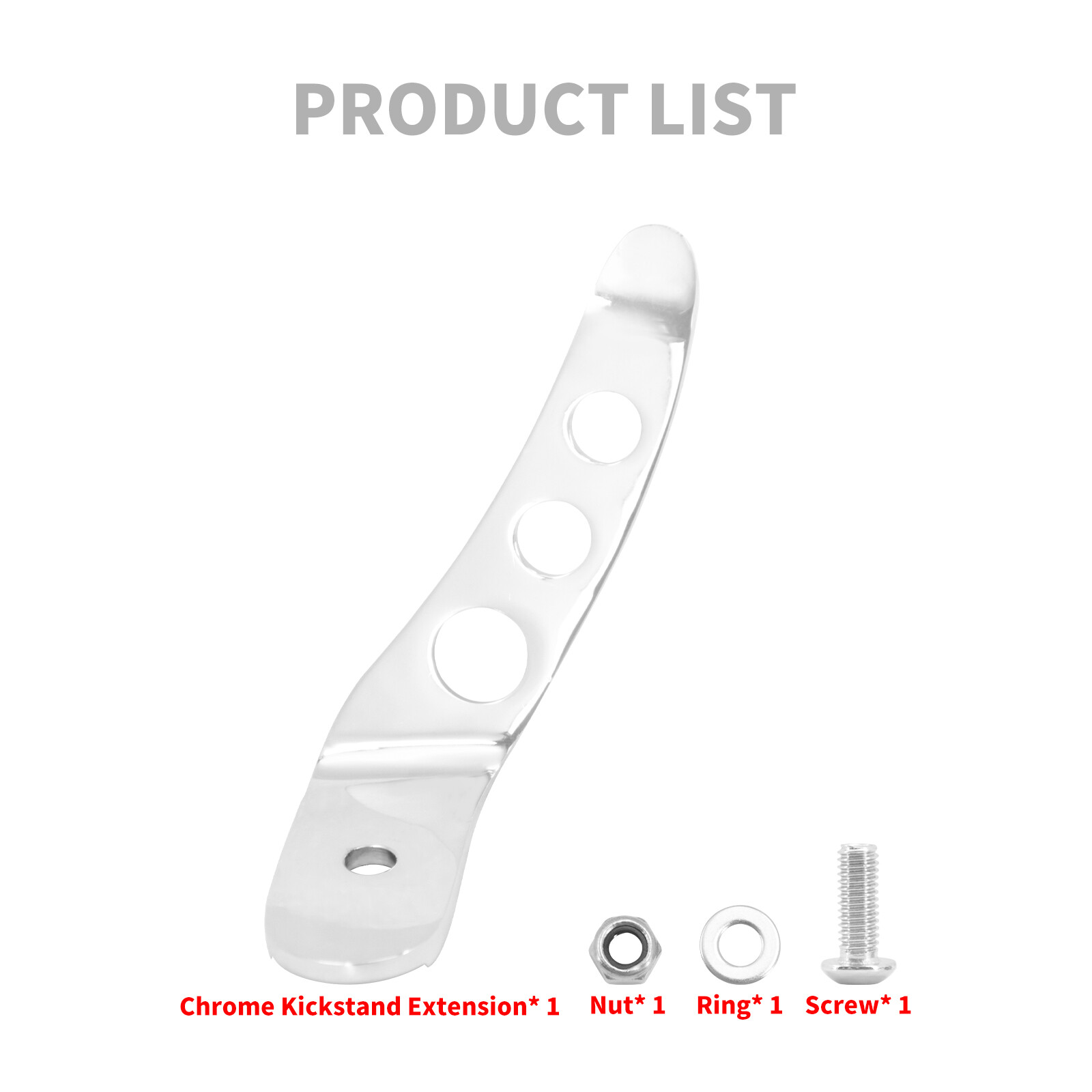 Chrome Extension Kickstand Fits For Harley Street Electra Glide Road King 91-23