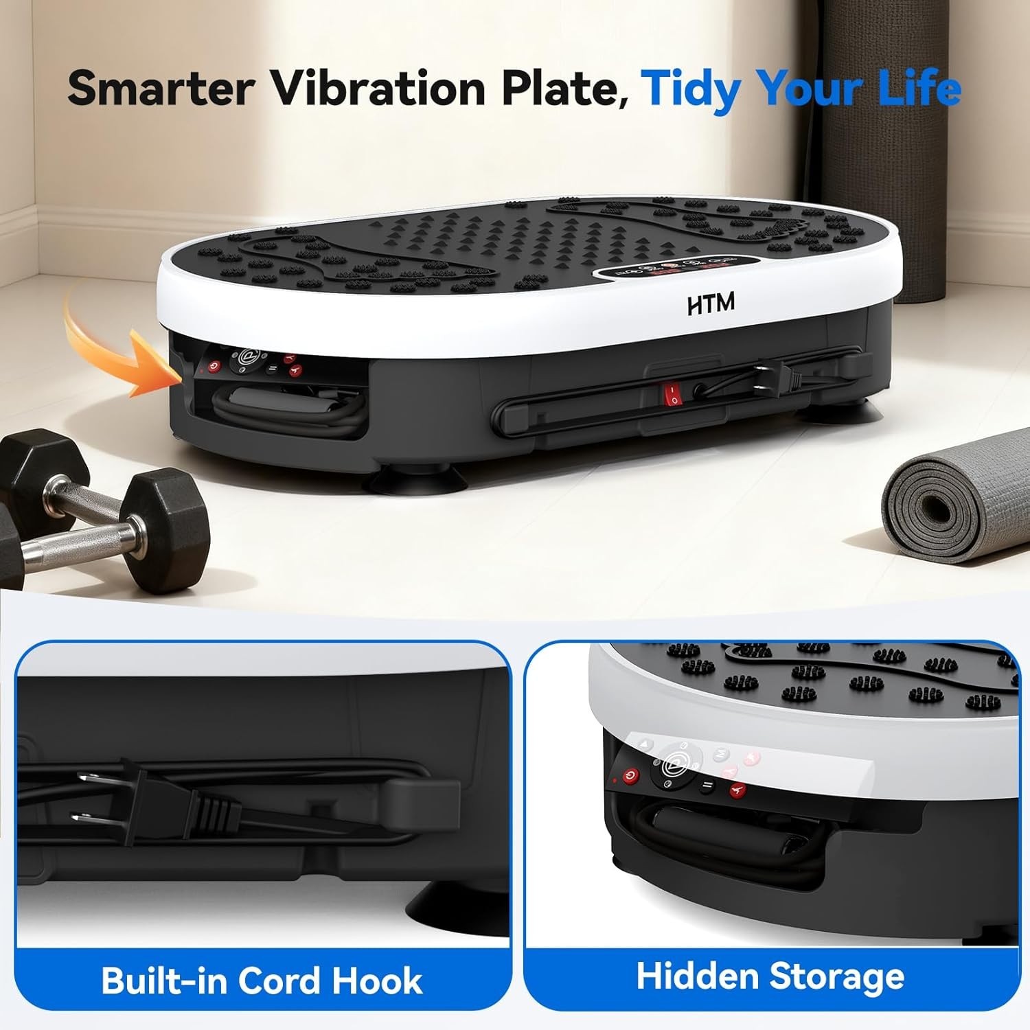 Vibration Plate Exercise Machine 120 Speed Levels 9 Program Modes Remote Control