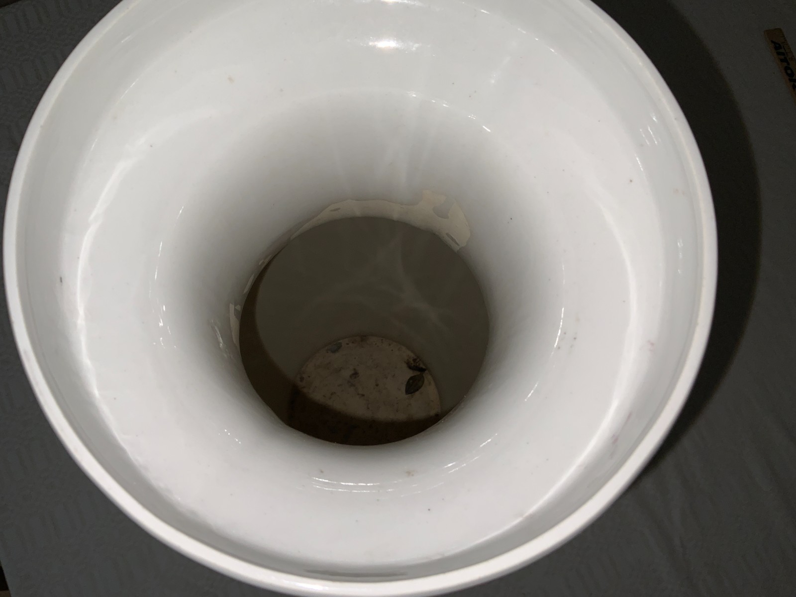 Large 24" Vintage Chinese Polychrome floor vase scenes flowers people