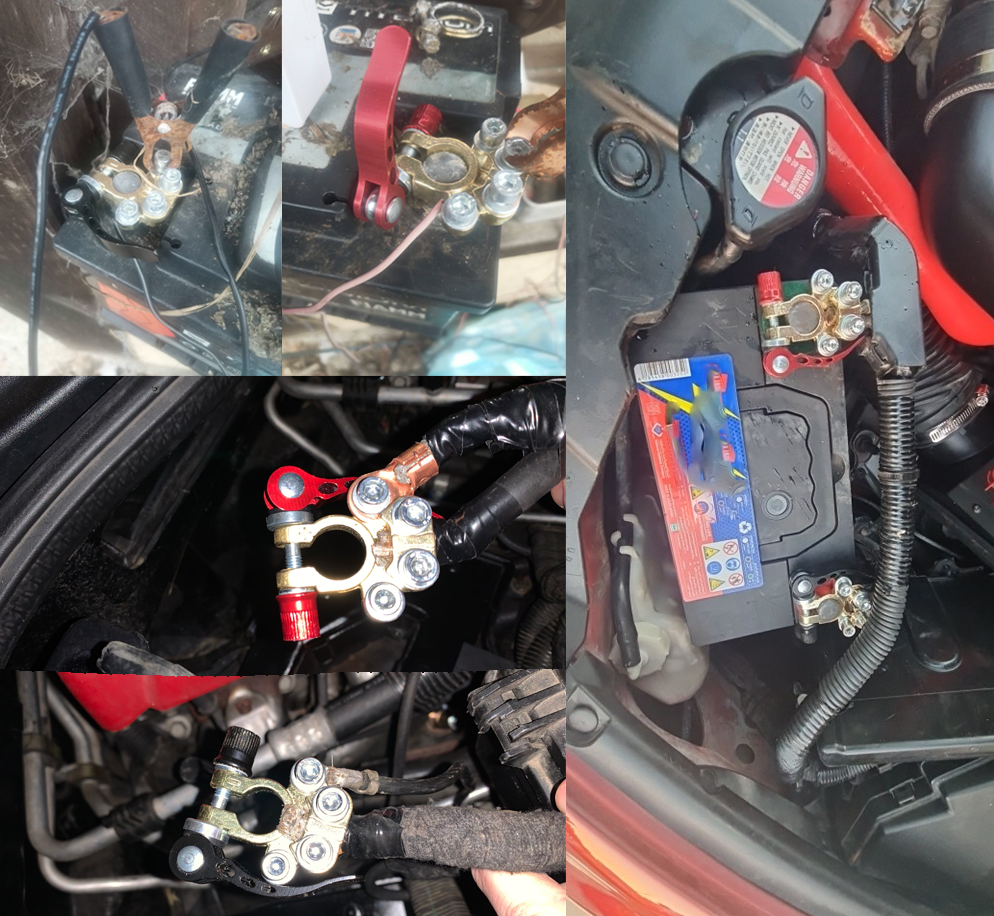 2x Quick Disconnect Cables Connectors Car Battery Post Clamp Terminal Connection