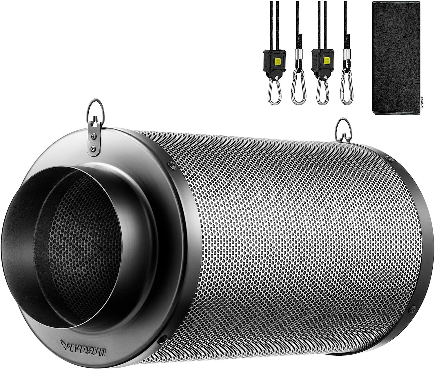 VIVOSUN 4" 6" 8"Inch Black Air Carbon Filter Virgin Charcoal for Inline Fan