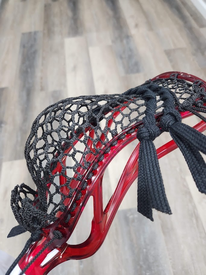 Attack Pocket: New ECD ION Ruby Red Mid Low Pocket Lacrosse Head LAX HERO 4.0