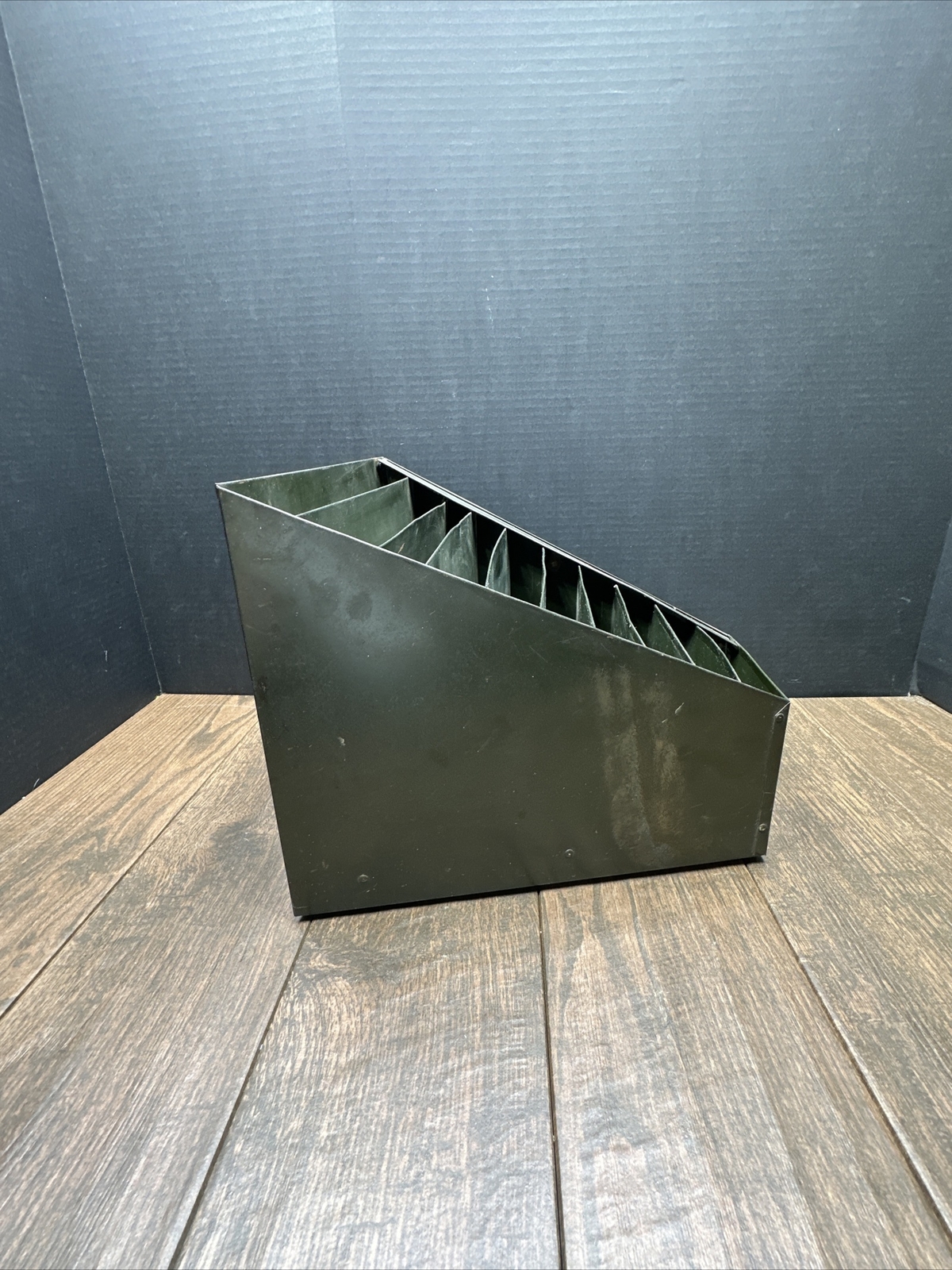 Wilson Jones Envelopes Green Metal Store Display Paper Sorter File Advertising