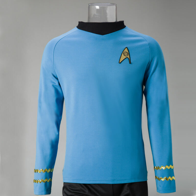 Cosplay The Original Series Kirk Gold Spock Blue Red Shirt TOS Starfleet Uniform