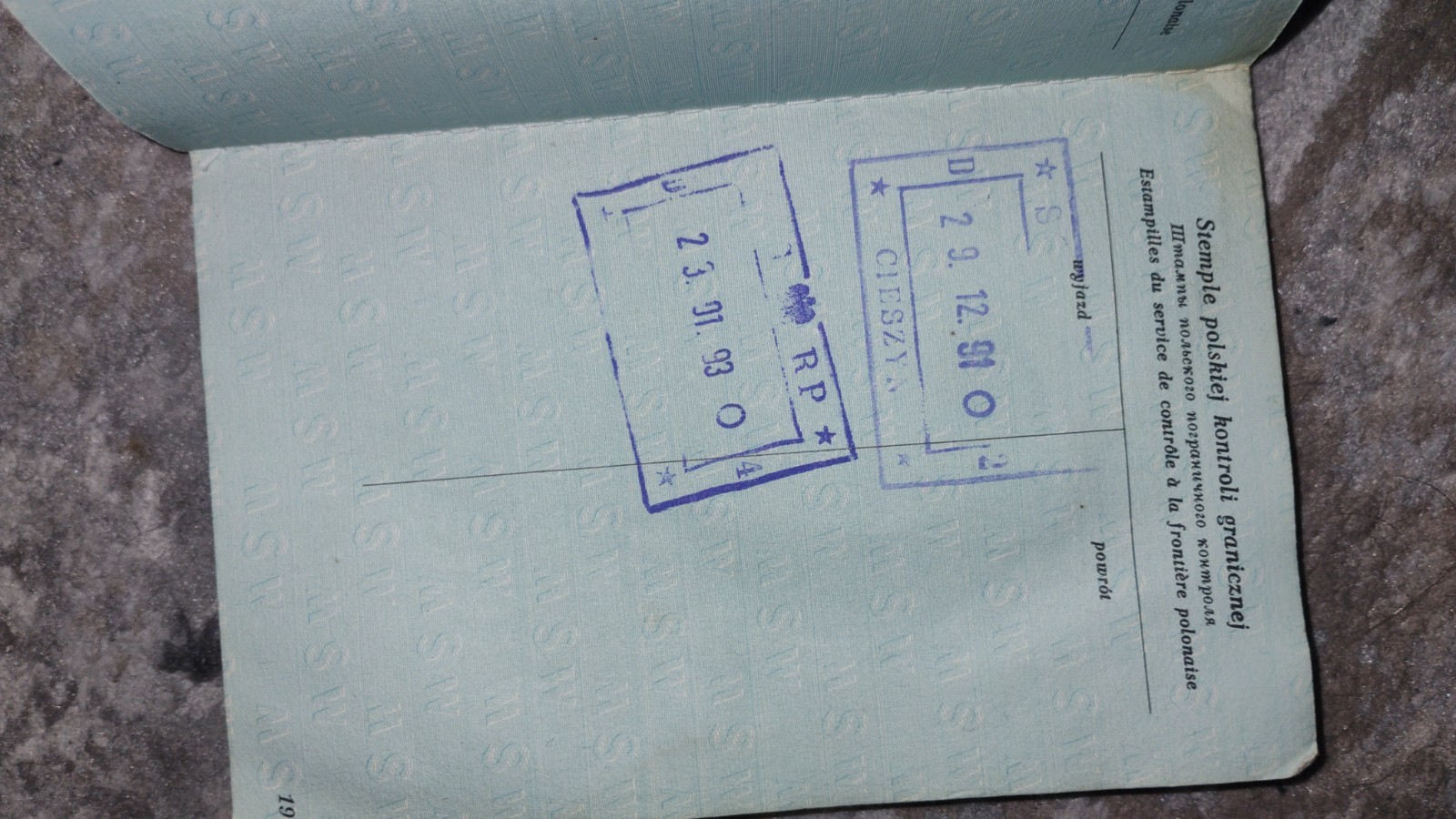 VINTAGE PASSPORT POLAND 1989 TRAVEL TEEN 14 Y.O