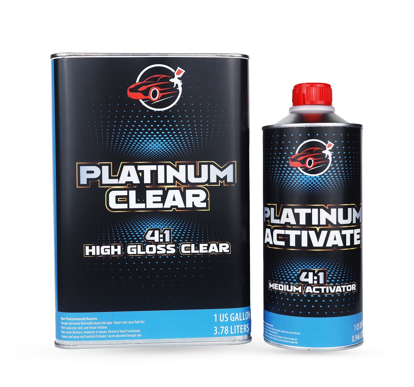 Platinum Clear Coat Gallon Kit 4:1 High Gloss Automotive Clearcoat Med Hardener!