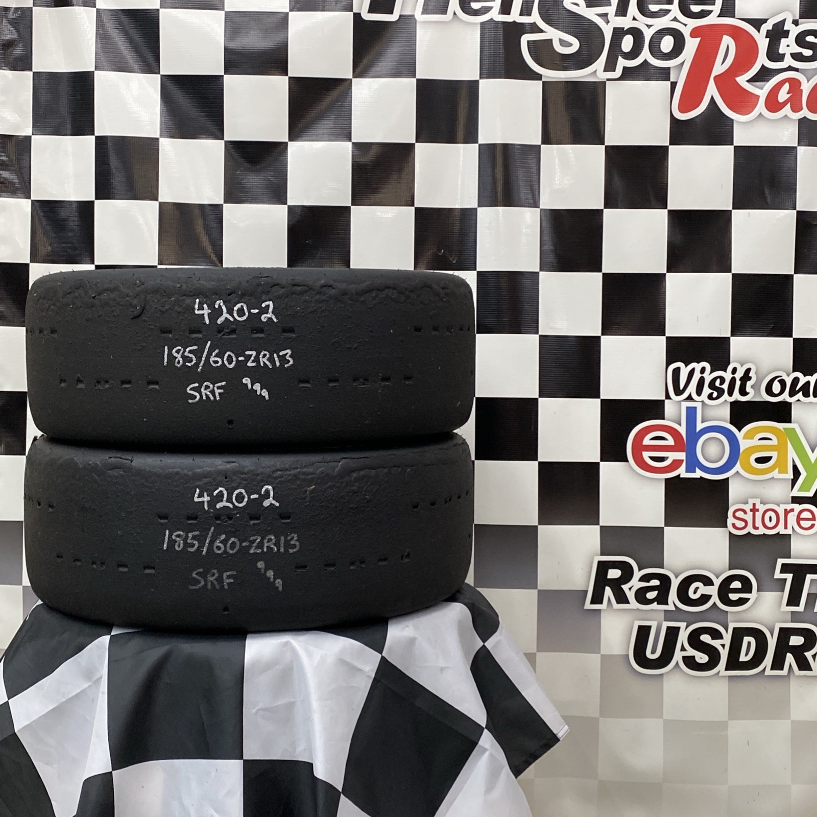 420-2 USDRRT HOOSIER DOT Road Race Tires SRF 185/60 ZR13