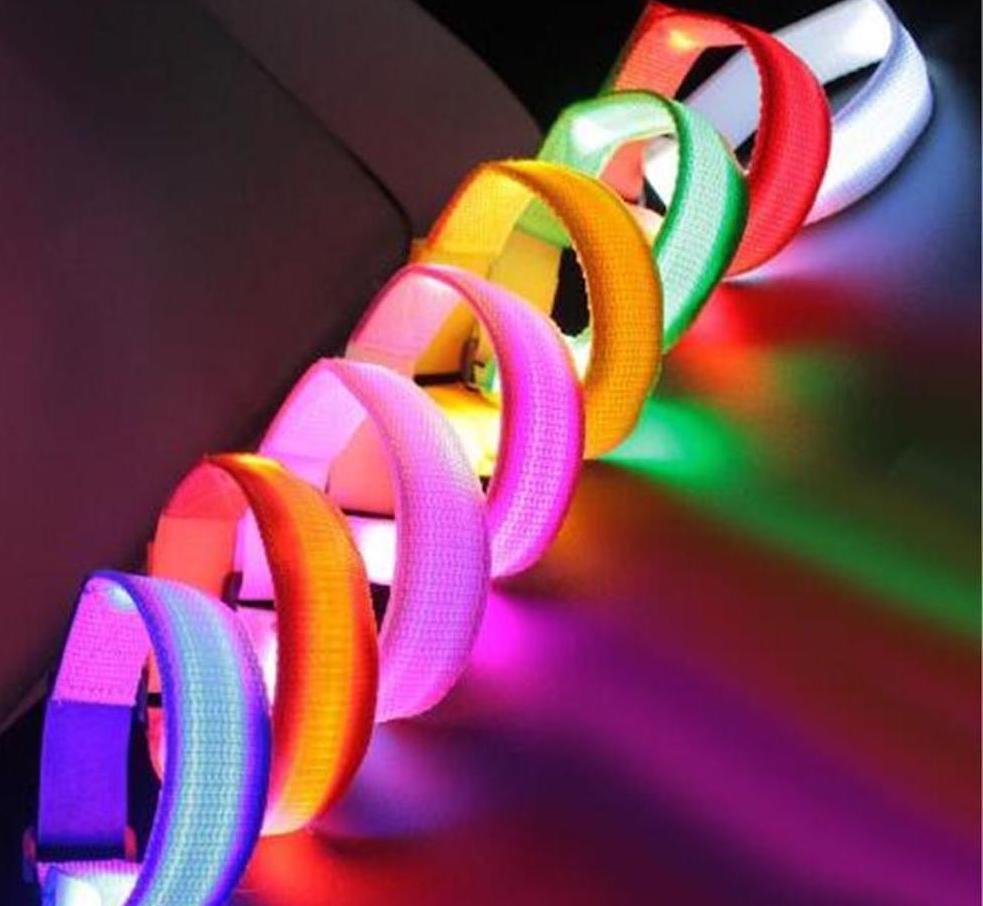 RECHARGEABLE LED ARMBAND ankle ARM BAND Light Night Safety Running Walking Bike