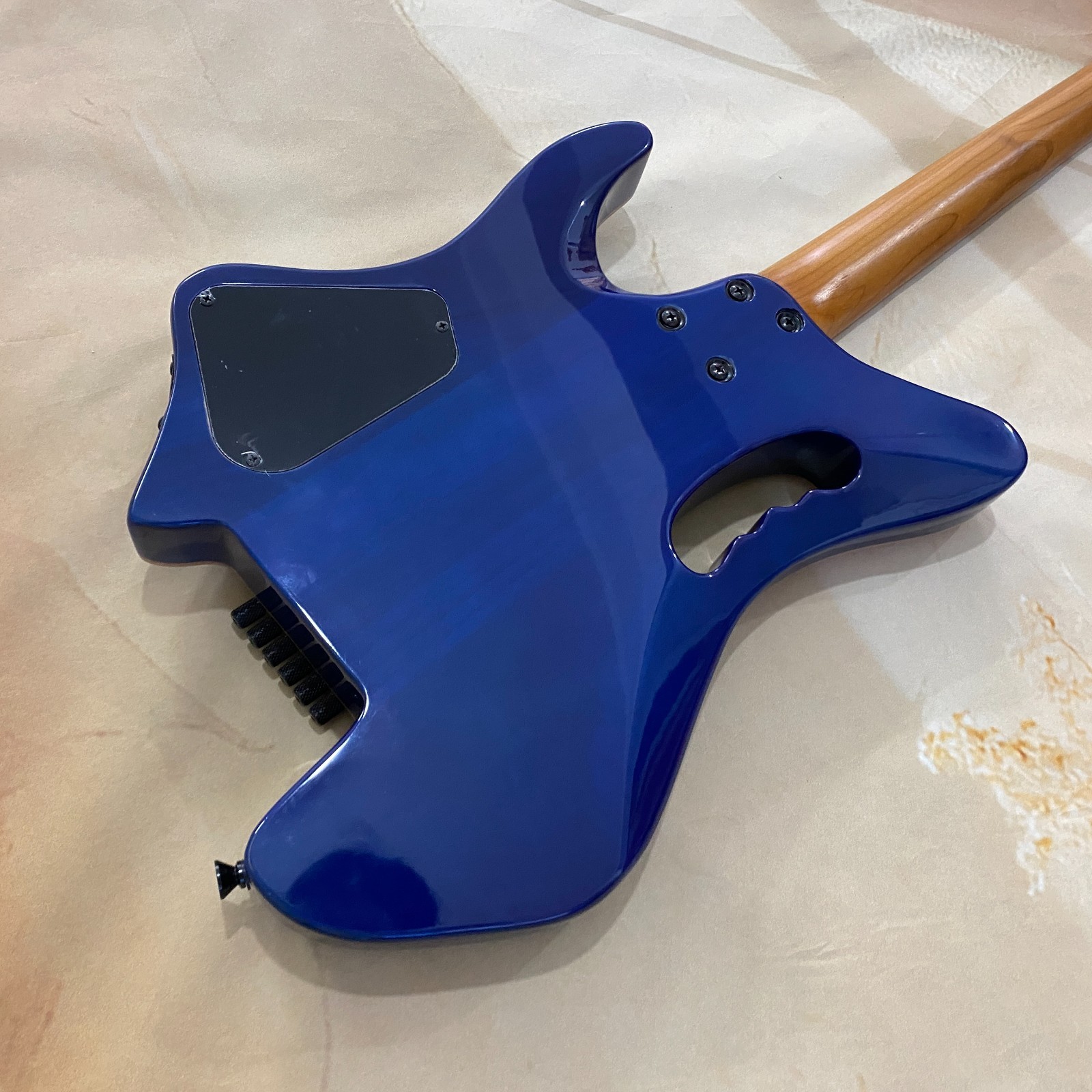 Headless Guitar HH pickups basswood body blue Discount