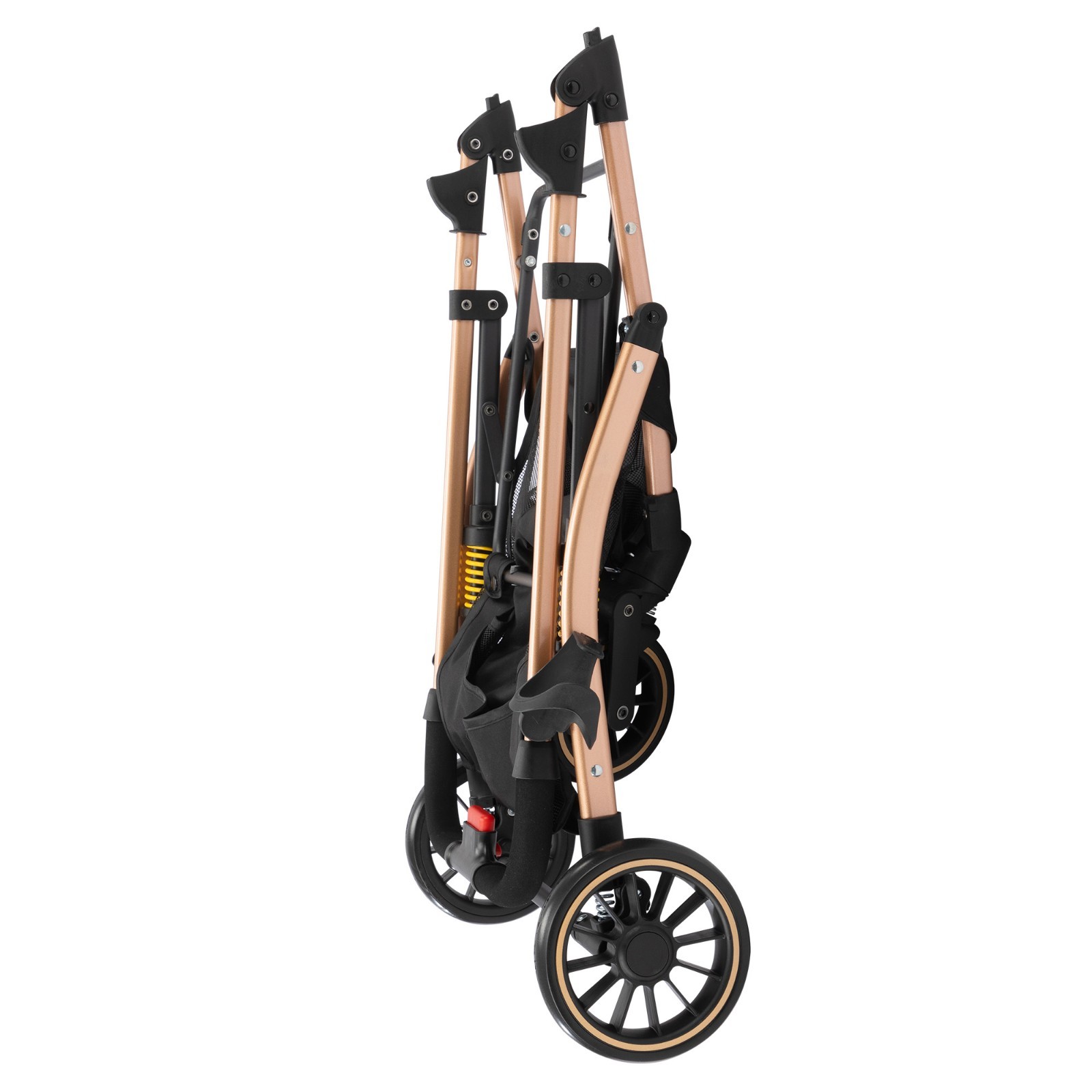 3-in-1 Foldable 4-Wheel Dog Pet Stroller Lightweight with Basket & Cup Holder