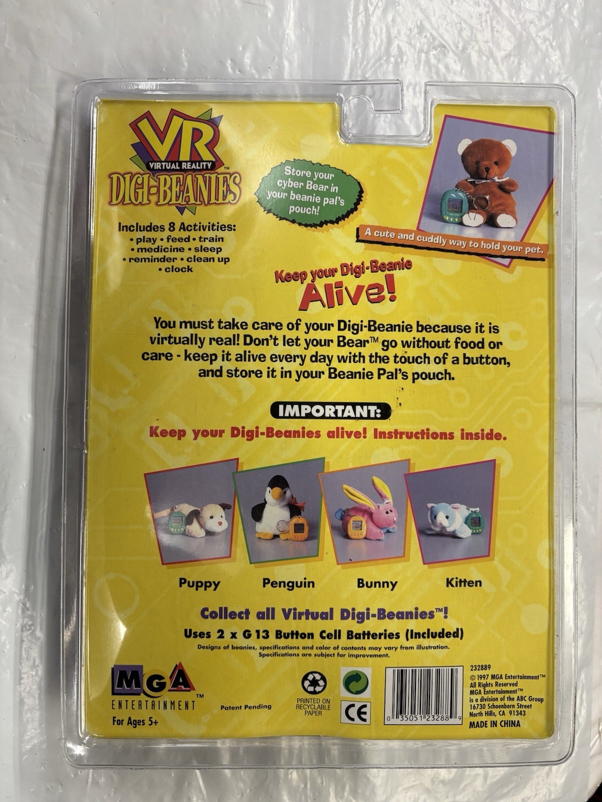 New VTG 1997 Digi Beanies Virtual Bear Giga Pets by MGA Entertainment Rare New A