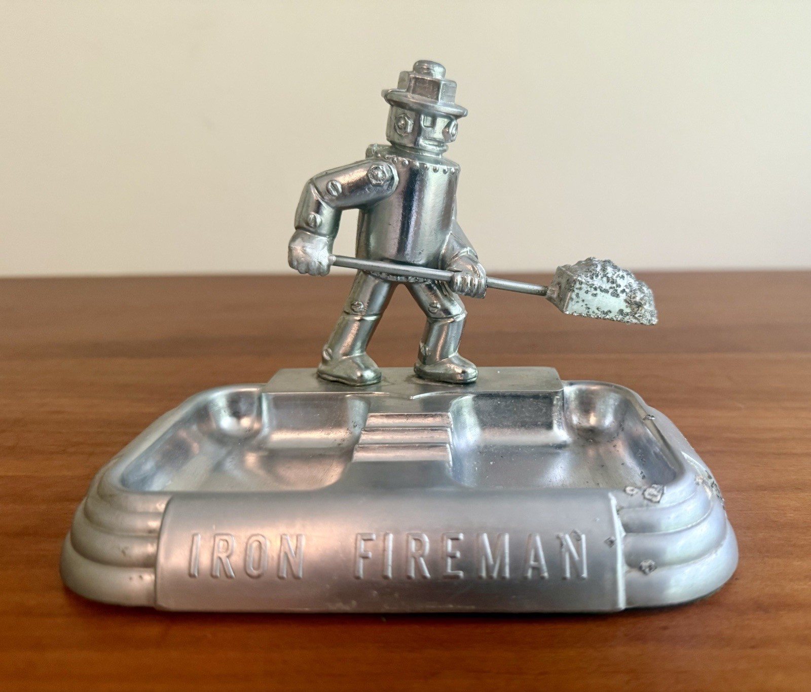1920’s Art Deco Fireman Pen Holder Tray Trinket Dish Calling Card Cigar Ashtray