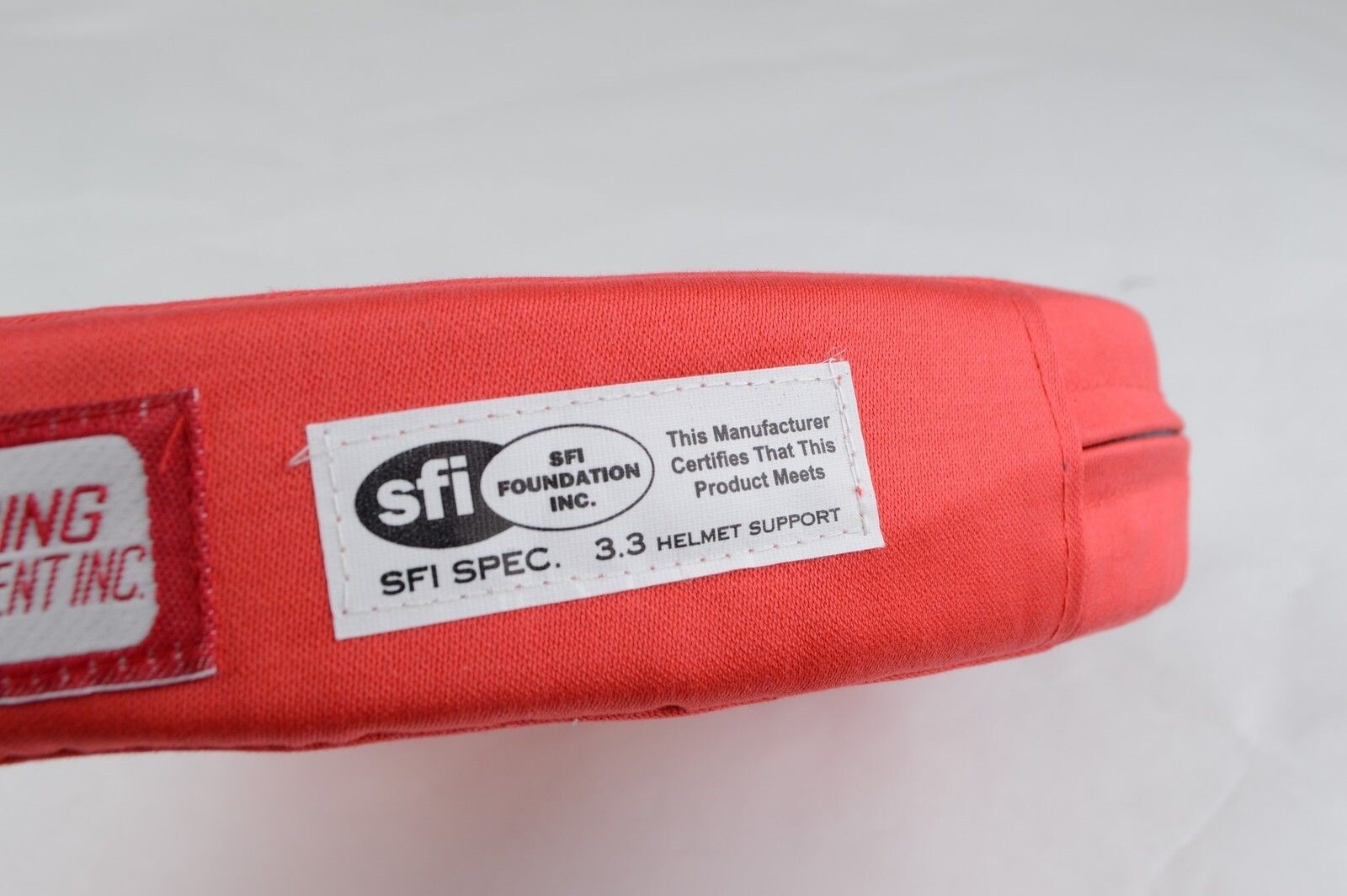 RJS RACING SFI 3.3 HELMET SUPPORT RED HORSESHOE JUNIORS NECK BRACE 11001104