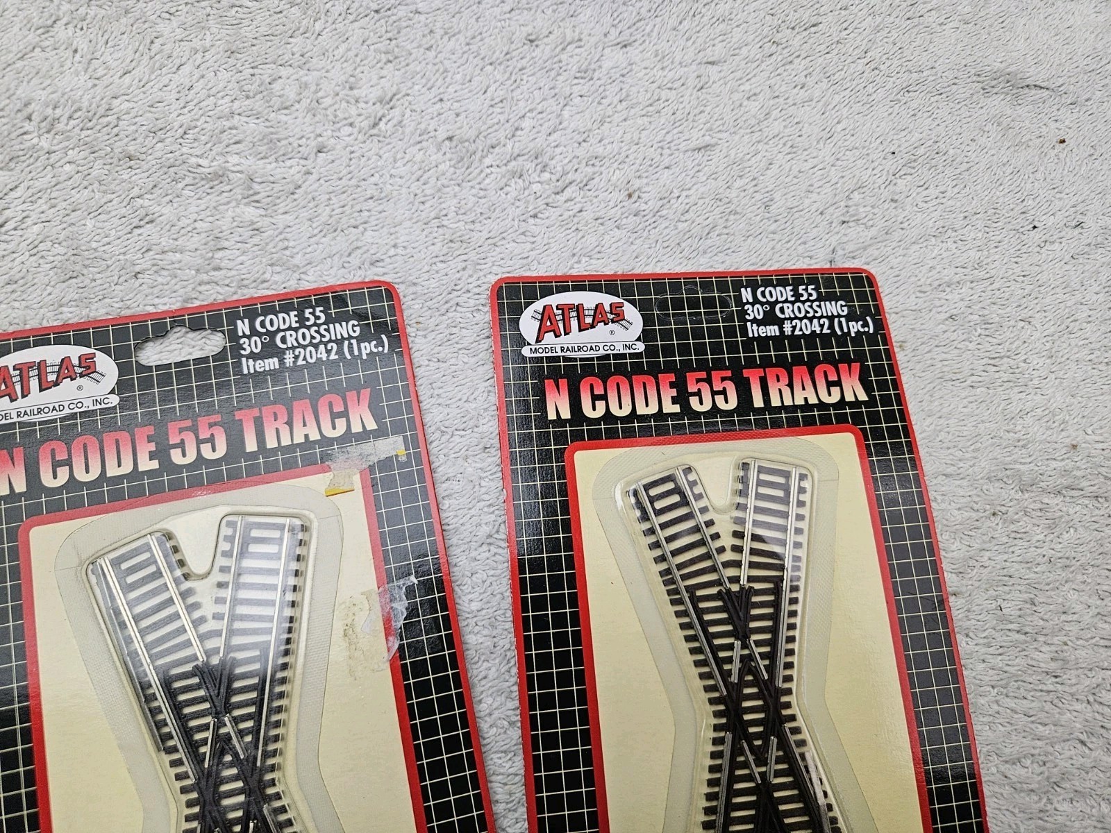 ATLAS N CODE 55 TRACK 30 DEGREE CROSSING #2042 LOT OF 2 N SCALE NOS