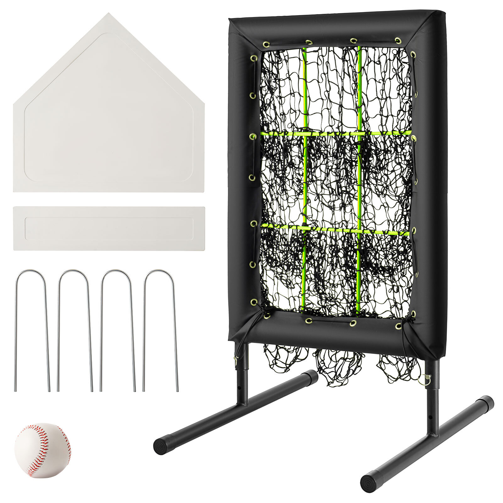 Baseball & Softball Pitchers Target | 9 Pocket Pitching Net 3 Adjustable Setting