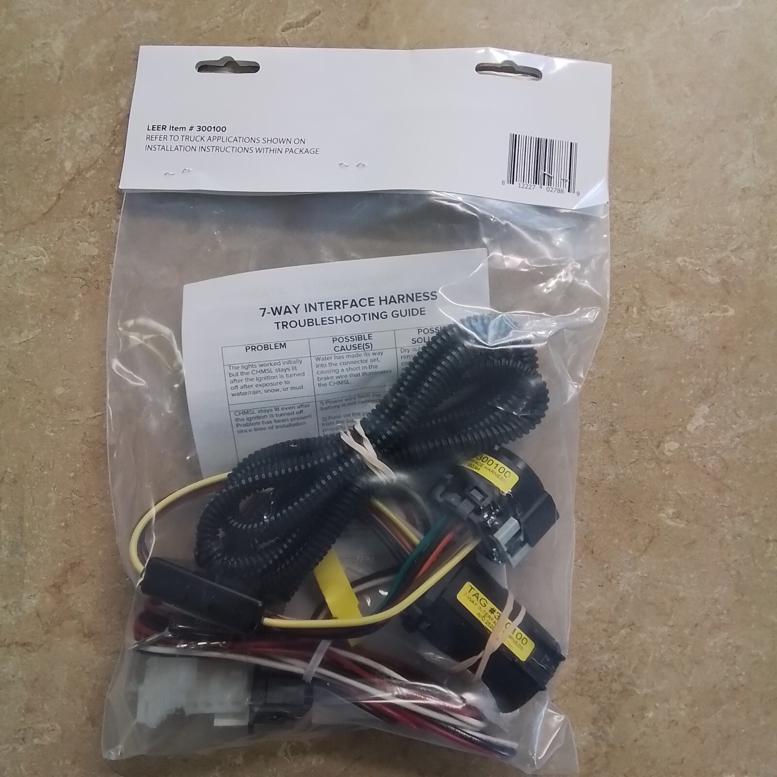 Truck Cap No Splice Wire Harness LEER Part #300100