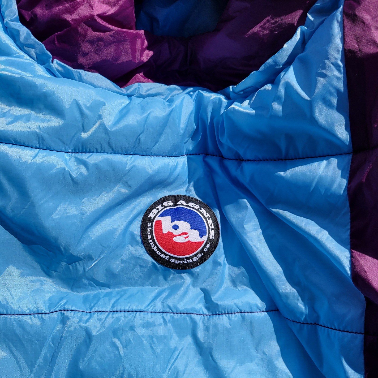 Big Agnes Lily 15 Teen Girls' Mummy Sleeping Bag Blue Purple 15 Degree Synthetic