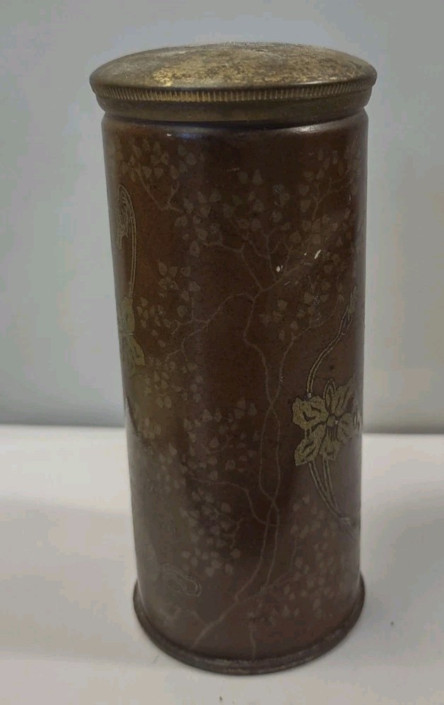 Antique Larkin Violet Talcum Powder Vanity Advertising Tin Buffalo NY