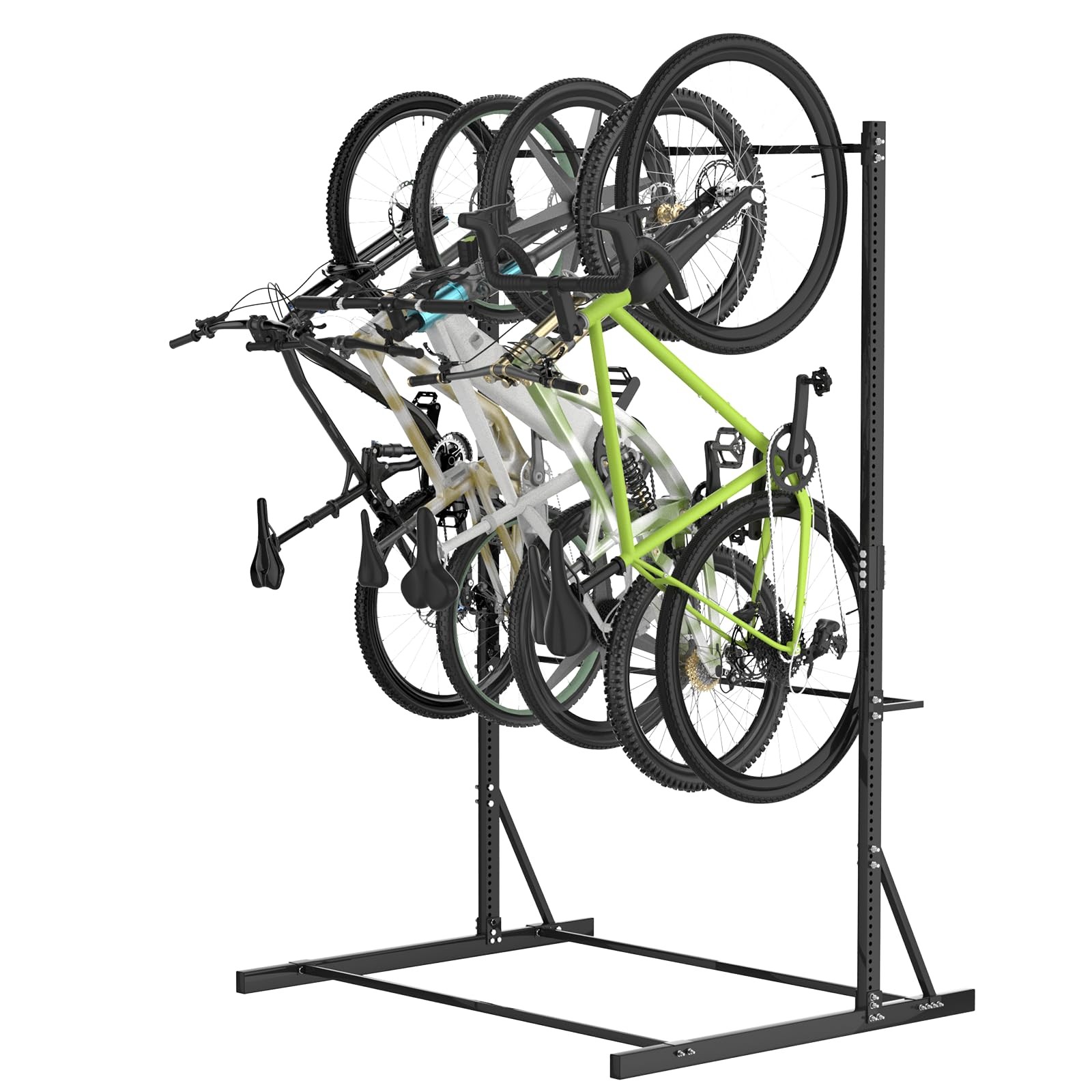 Garage Bike Rack,Freestanding Bike Storage Rack,5 Bikes Vertical Bike Storage...