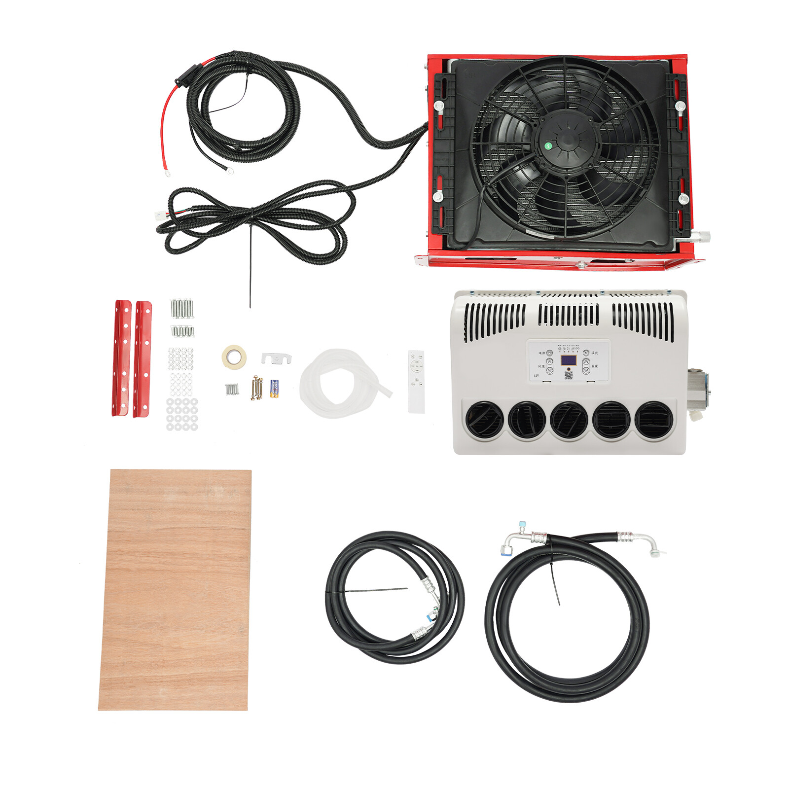12V 11000 BTU Truck Cab AC Air Conditioner Split Fit Semi Trucks Bus RV Caravan