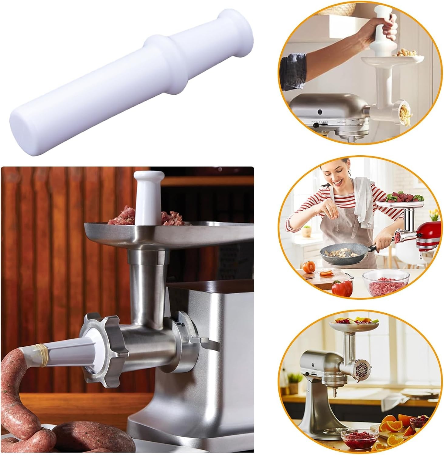 Meat Grinder Plunger for Kitchenaid, Lem and other brands,Universal Meat Grinder