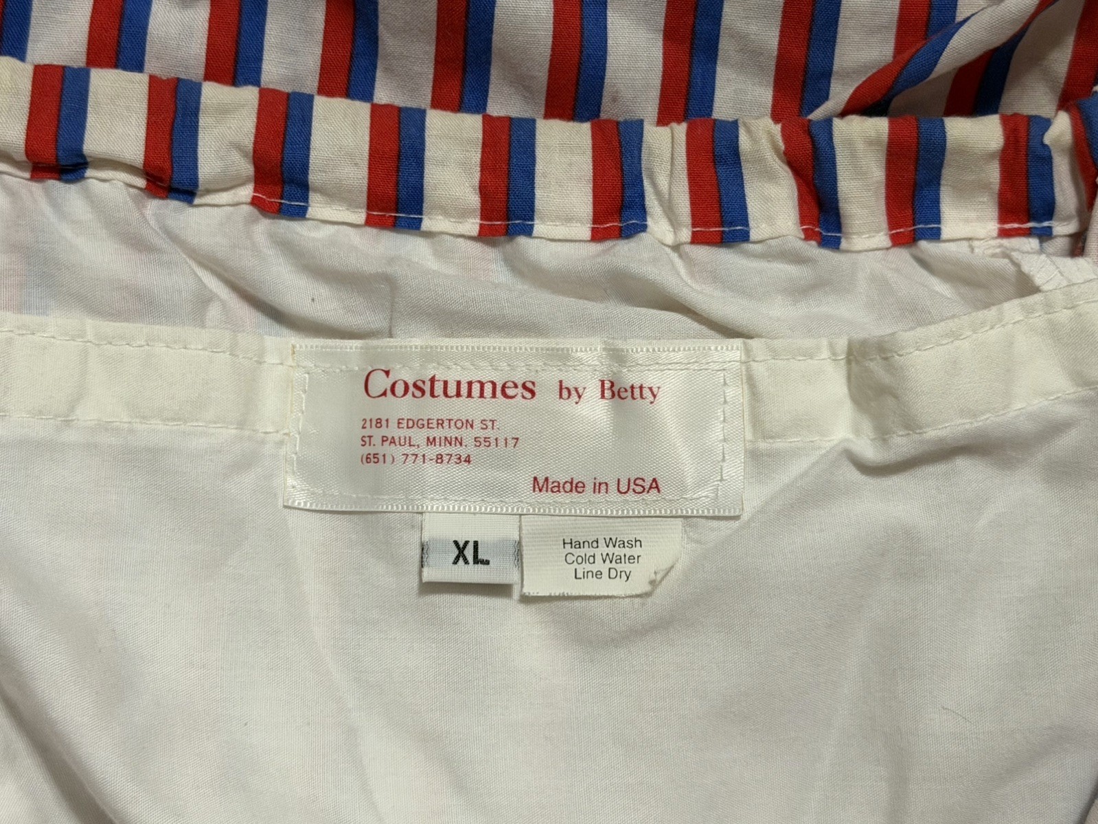 Vintage Costumes by BETTY Clown Adult Pants XL Stripes Polka Dots USA Made