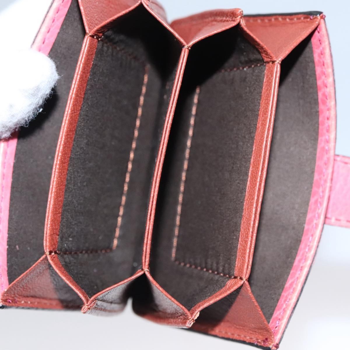 Chloe Card Case Leather Pink Auth 102045V