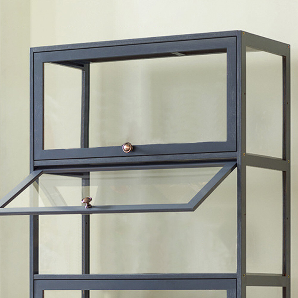 3-Tier Acrylic Figure Model Toy Collection Cabinet Display Storage Shelf Black