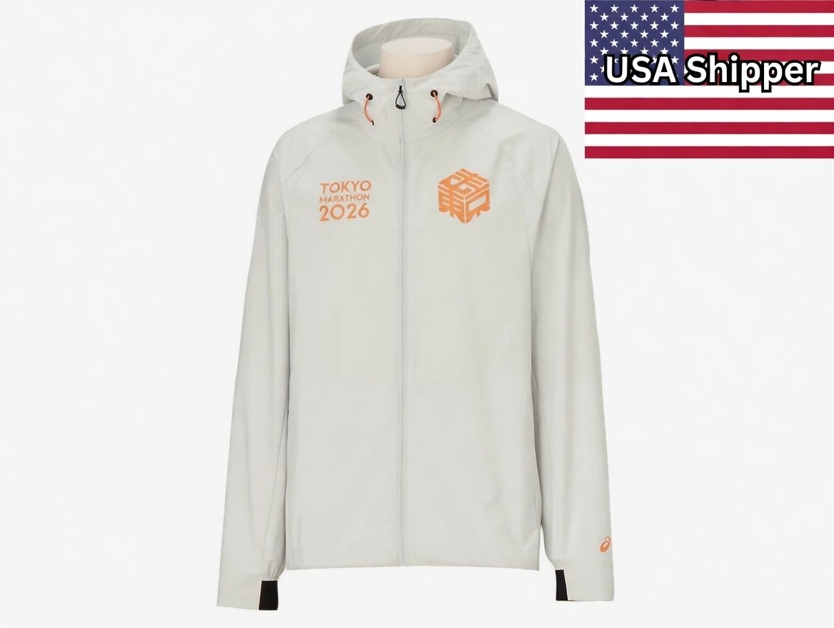 ASICS TOKYO MARATHON 2026 Limited JACKET GLACIER GREY NEW USA SHIP! XSMALL LARGE