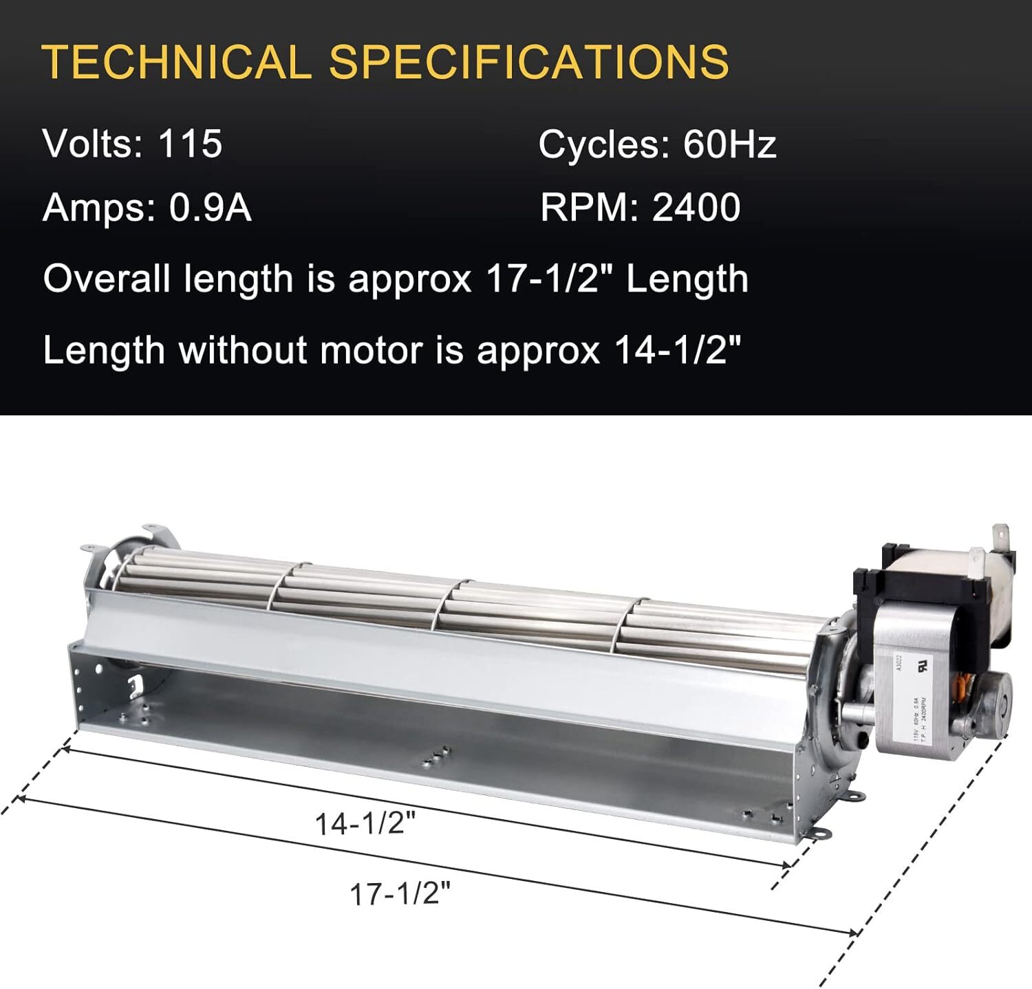 Distribution Blower Convection Fan SRV7000-659 For PelPro PP60 & Pleasant Hearth