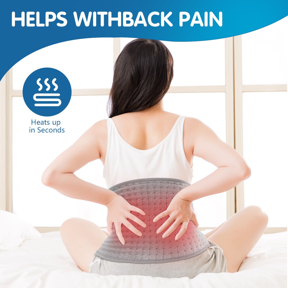Electric Heating Pad For Back Pain & Cramps Relief 9 Level Auto Shut Off 2025