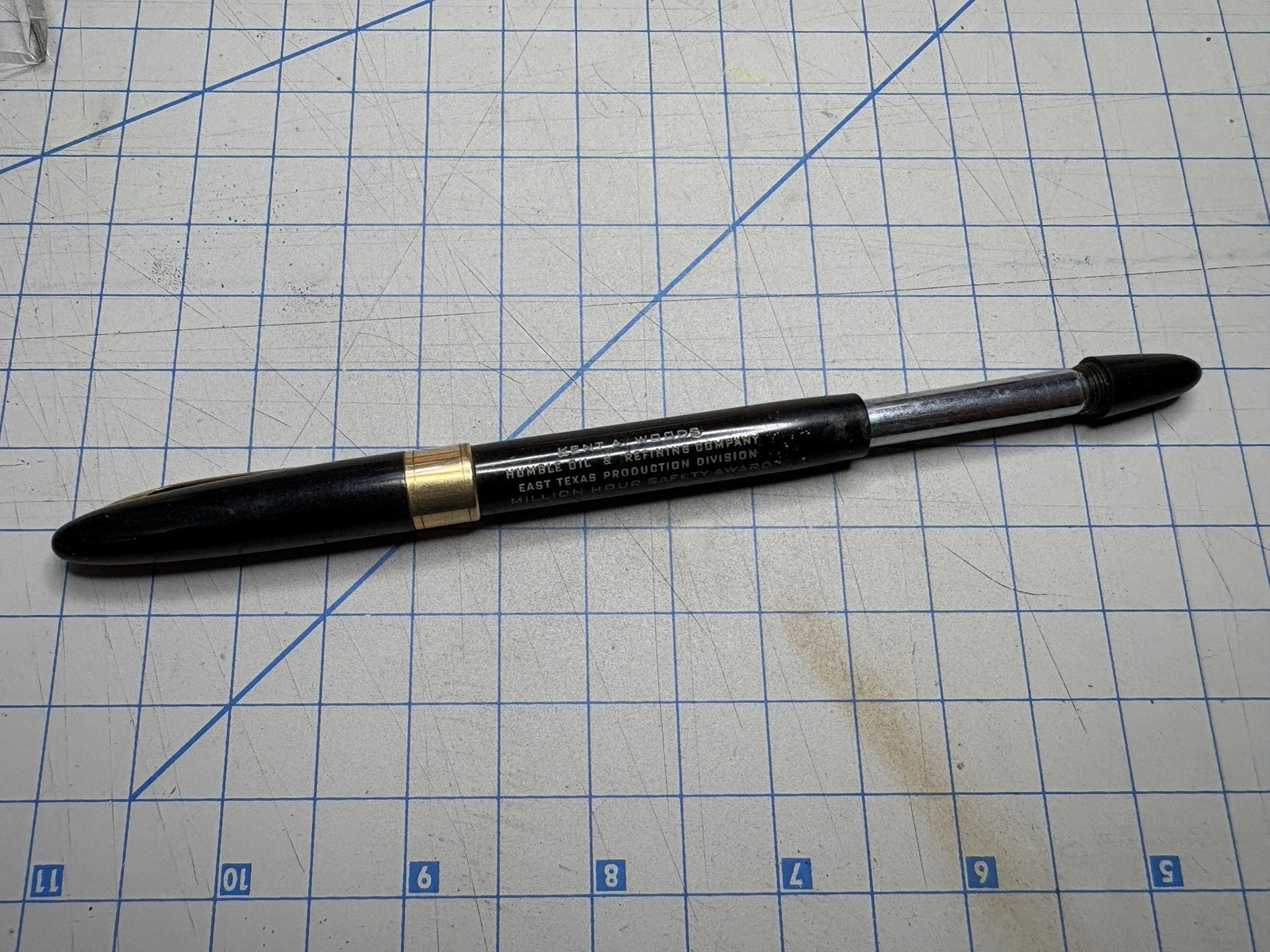 WA Sheaffer White Dot Black Vacuum Fill Fountain Pen 14K Nib Vintage- HUMBLE OIL