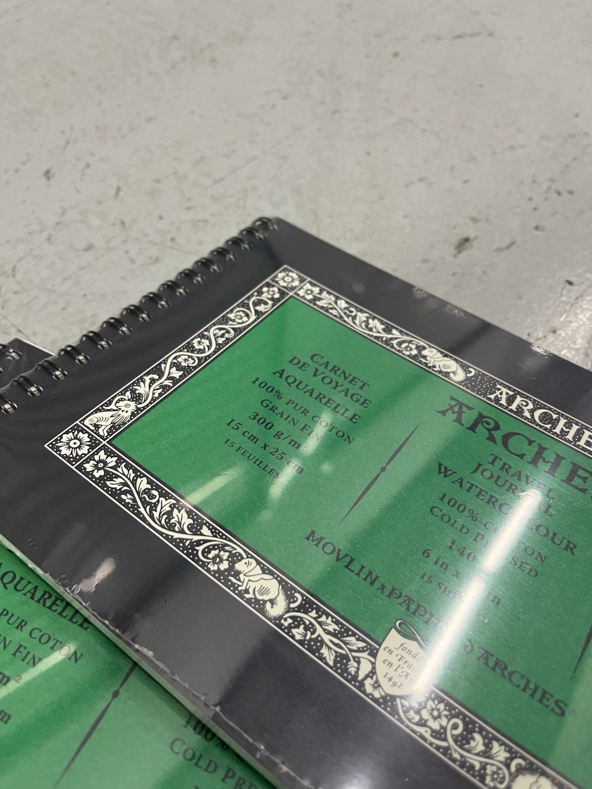 Lot Of 4 Arches Watercolor Travel Journal 6x10 100% Cotton Cold Pressed Paper