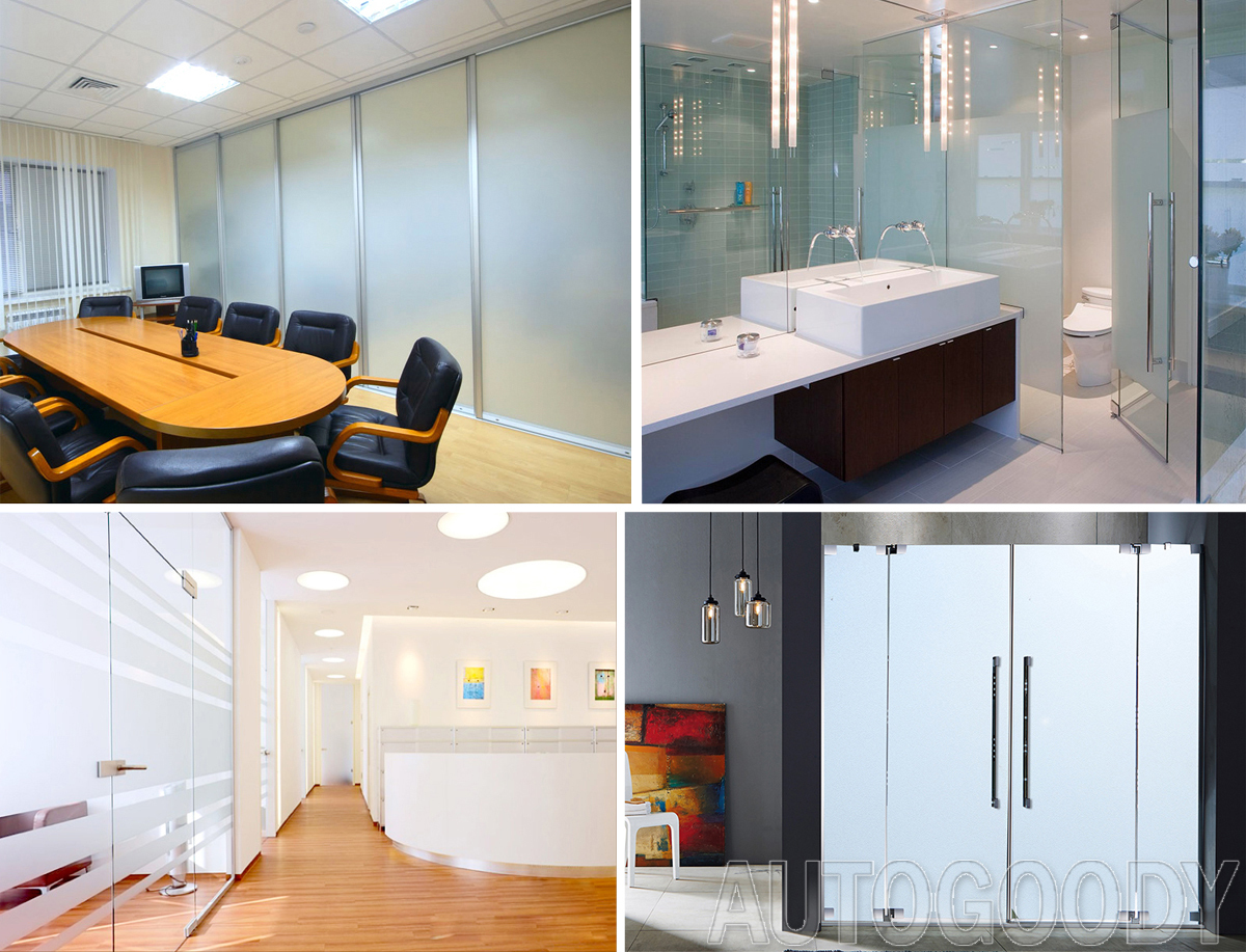 Frosted Glass Film Static Cling Office Bedroom Bathroom Home Window Tint