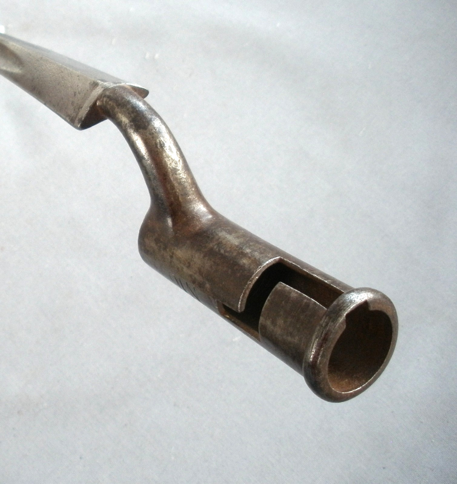 Brown Bess socket bayonet marked "KWA" (Ketland, Walker & Allport) engraved N 16