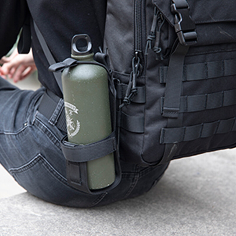 Outdoor Tactical Belt Kettle Holder Pouch Molle Adjust EDC Water Bottle Carrier
