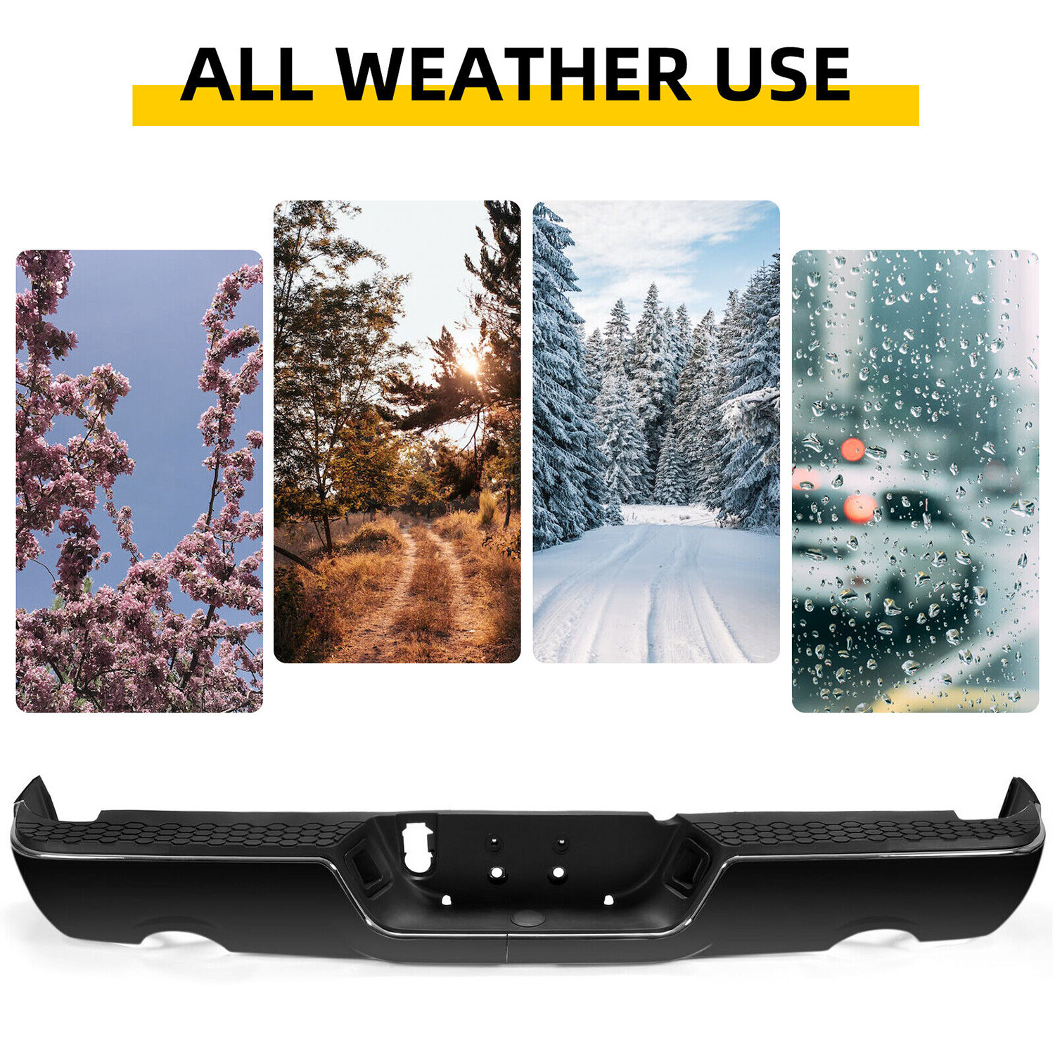 Painted To Match - Rear Step Bumper Assembly for 2009-2018 Dodge RAM 1500