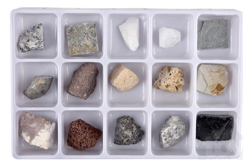 15pc Rock/Mineral Science Kit Specimen for Stereo Microscopes Samples