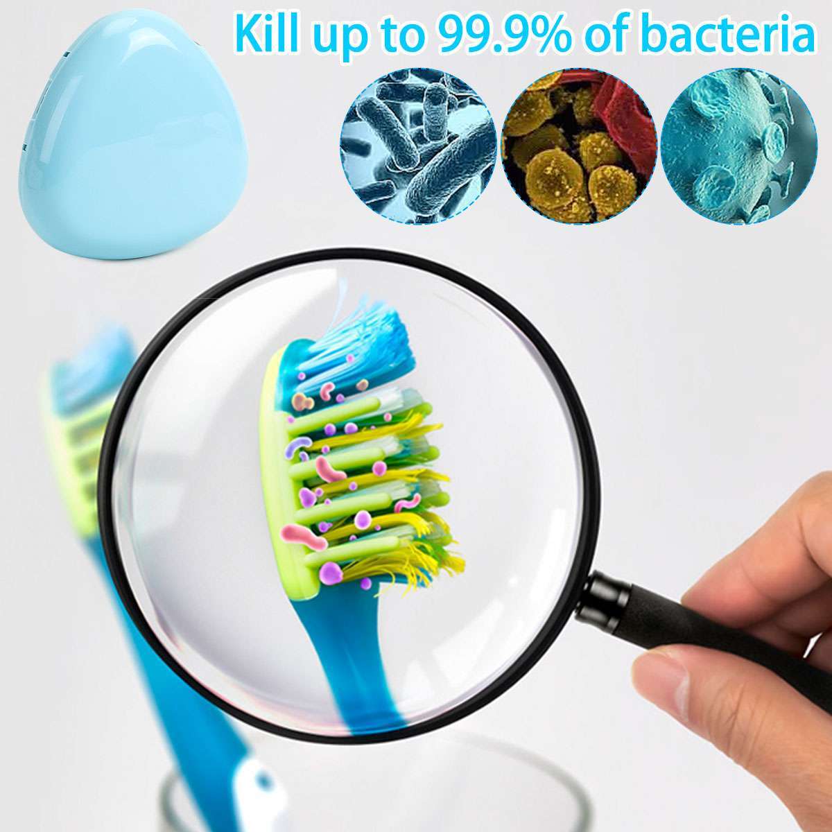 UV Toothbrush Sanitizer Portable Sterilizer Cover,Toothbrush Holder,Rechargeable